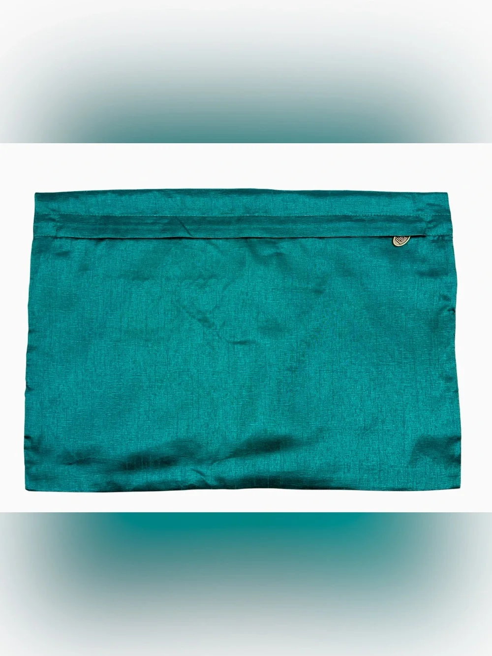 Pier 1 Imports Teal Gold Beaded Sequin Lumbar Pillows SET OF 2 13x19 inches